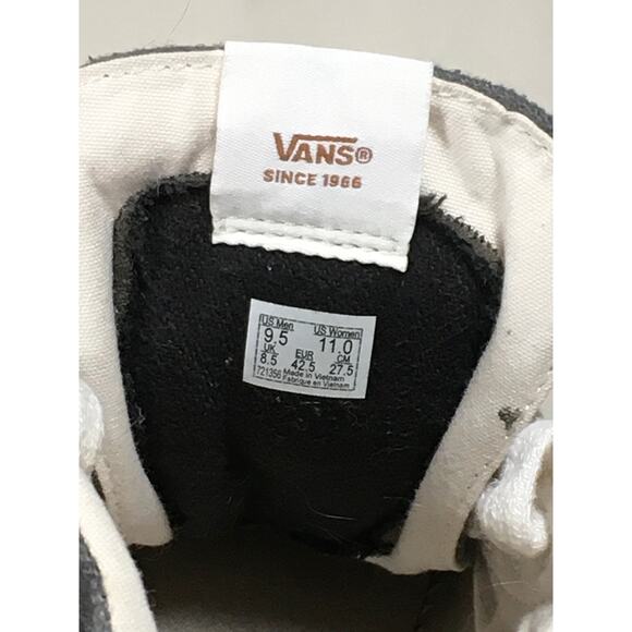 Vans Sk8-Hi Gray Canvas High Top Sneakers Men’s 9.5 / Women’s 11 Organic Cotton - Picture 2 of 10